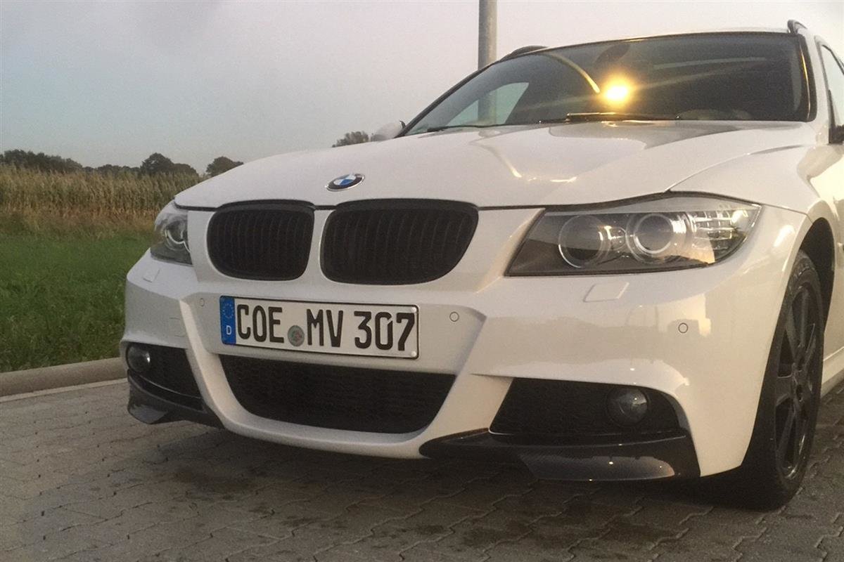 Front Spoiler Ecken Flaps Splitter Carbon Look passend für BMW 3er E90 E91  08-12 kaufen