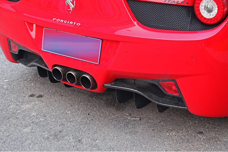 Ferrari 458 Italia Italy Spider Dry Carbon Nebelschlussleuchte Satz Cover Li + Re