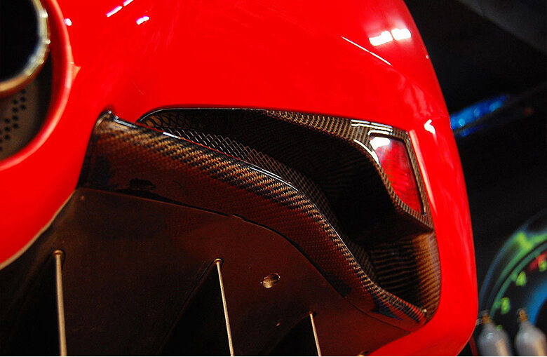 Ferrari 458 Italia Italy Spider Dry Carbon Nebelschlussleuchte Satz Cover Li + Re