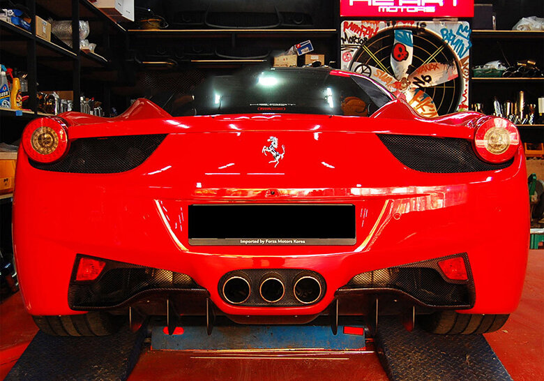 Ferrari 458 Italia Italy Spider Dry Carbon Nebelschlussleuchte Satz Cover Li + Re