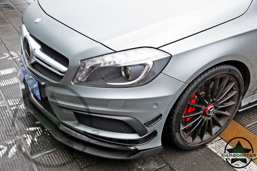 Cstar Carbon Gfk Frontlippe Spoiler Front Lippe für Mercedes Benz W176 A45 AMG