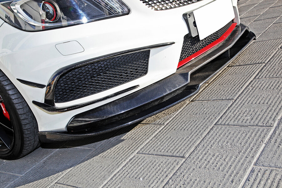 Cstar Carbon Gfk Frontlippe Lippe 2tlg. für Mercedes Benz W176 A45 AMG
