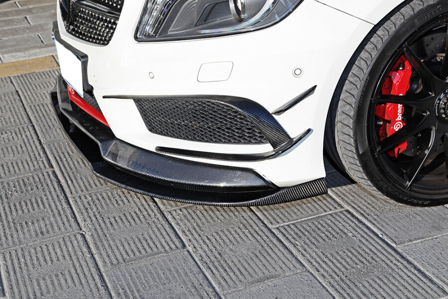 Cstar Carbon Gfk Frontlippe Lippe 2tlg. für Mercedes Benz W176 A45 AMG