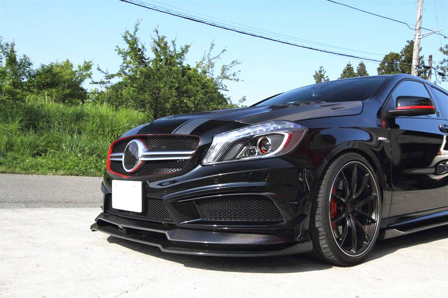 Cstar Carbon Gfk Frontlippe Lippe 2tlg. für Mercedes Benz W176 A45 AMG