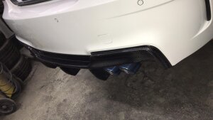Cstar Carbon Gfk Heckdiffusor Diffusor Auspuff Einsatz Typ1 passend für BMW E82 1M