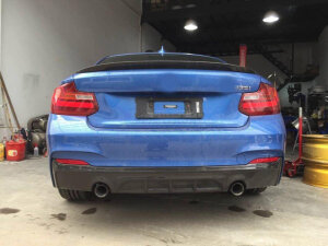 Cstar GFK Heckdiffusor Matt Schwarz Performance V2 passend für BMW F22 F23 235i 240i
