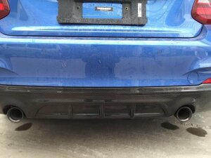 Cstar GFK Heckdiffusor Matt Schwarz Performance V2 passend für BMW F22 F23 235i 240i