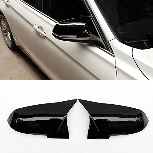 Cstar Spiegelkappen Schwarz Hochglanz V 2.0 passend  für BMW F22 F23 M2 F87 F20 F21 F30 F31 F34