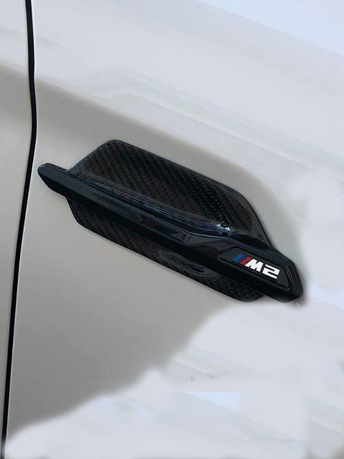 Cstar Carbon ABS Kotflügel Einsätze Zierstäbe + Hochglanz Schwarz passend für BMW M2 F87