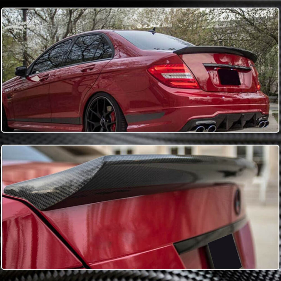 Cstar Carbon Gfk Heckspoiler V Big passend für Mercedes Benz W204 C63 Limousine