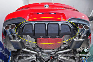 Cstar Carbon Gfk Heckdiffusor Diffusor Einsatz Mittlere Teil passend f&uuml;r BMW M6 F06 F12 F13