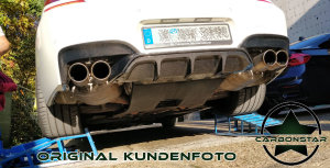 Cstar Carbon Gfk Heckdiffusor Diffusor Einsatz Obere Teil passend f&uuml;r BMW M6 F06 F12 F13