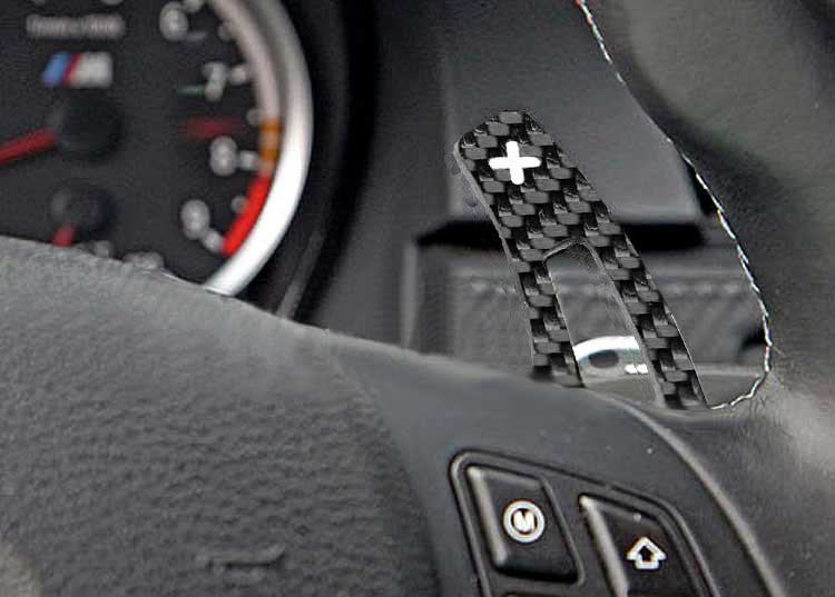 Cstar Lenkrad Schaltwippen Shift Paddles Carbon ABS  lange Version passend für BMW E90 E92 E93 M3