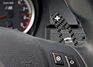 Cstar Lenkrad Schaltwippen Shift Paddles Carbon ABS  lange Version passend für BMW E90 E92 E93 M3