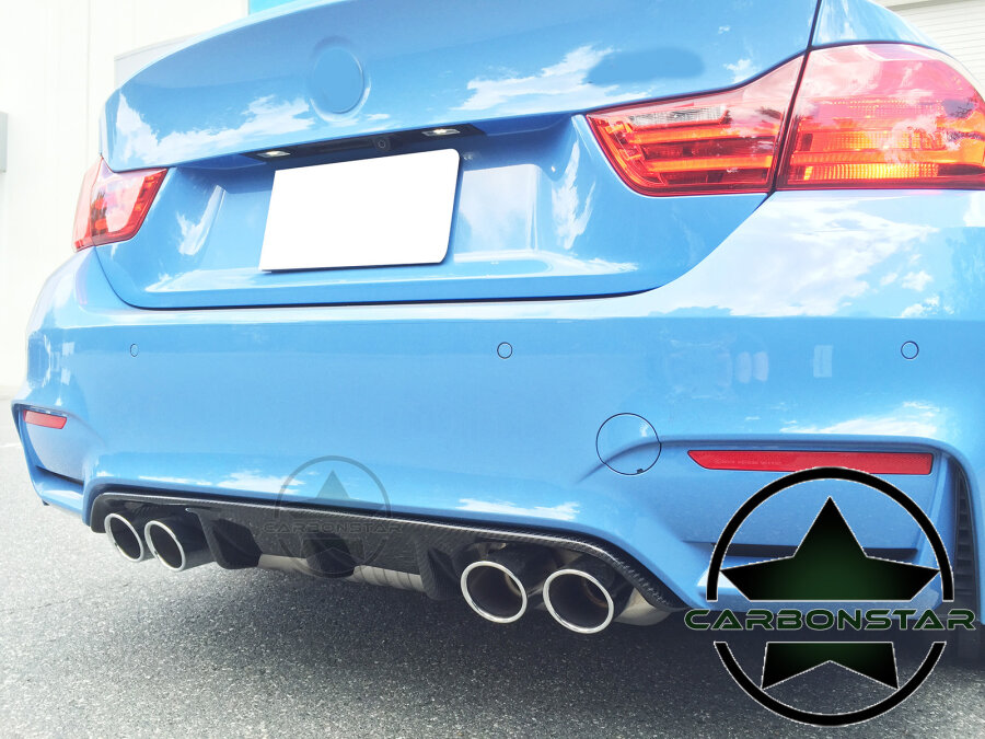 Cstar Carbon Gfk Heckdiffusor Diffusor Auspuff Einsatz Performance passend für BMW F80 M3 F82 F83 M4