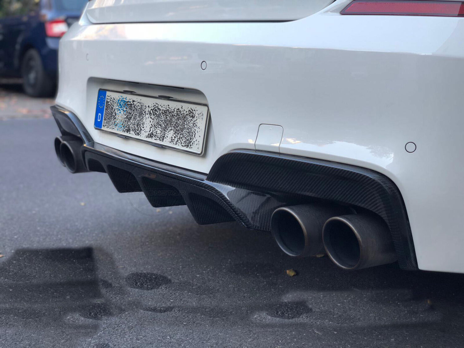 Cstar Carbon Gfk Heckdiffusor Diffusor auch für Akrapovic/Perf.Auspuff 2tlg. passend für BMW M6 F06 F12 F13