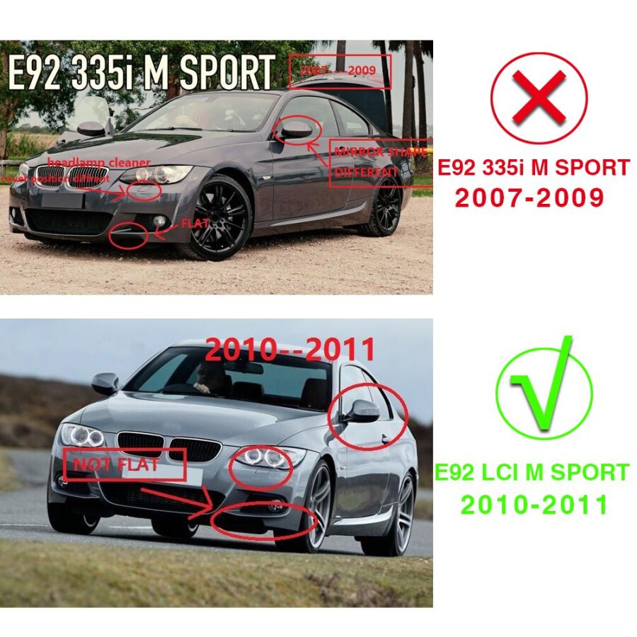 Cstar Frontlippe Carbon Gfk AK passend für BMW E92 E93 LCI M Paket