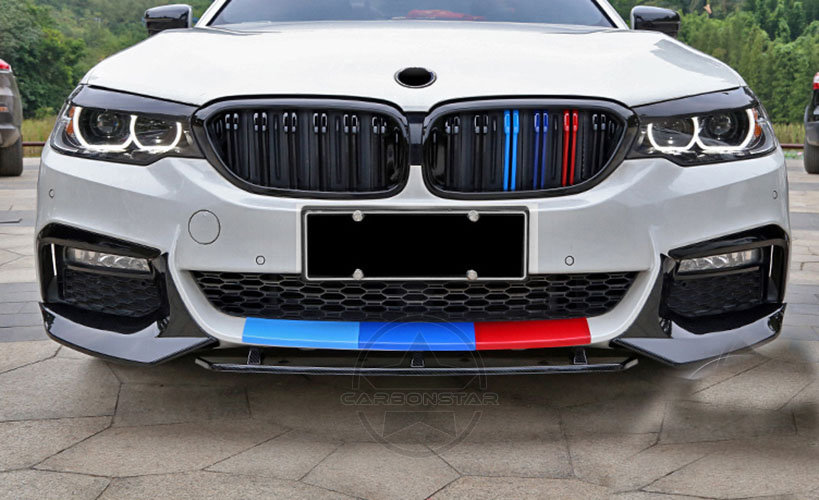 Cstar ABS Splitter Flaps + Frontlippe 3tlg.  Hochglanz Schwarz passend für BMW G30 G31 M-Paket