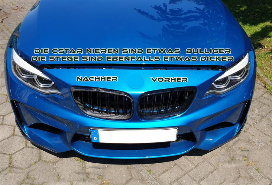 Cstar Carbon ABS Nieren Grill Doppelsteg passend für BMW F22 F23 M2 F87