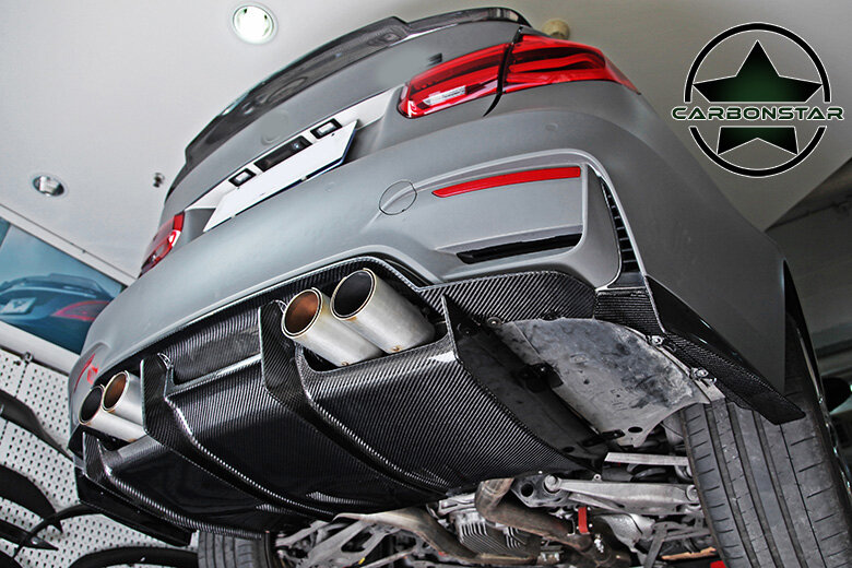 Cstar Carbon Gfk Heckdiffusor Diffusor PSM 4tlg. passend für BMW F80 M3 F82 F83 M4