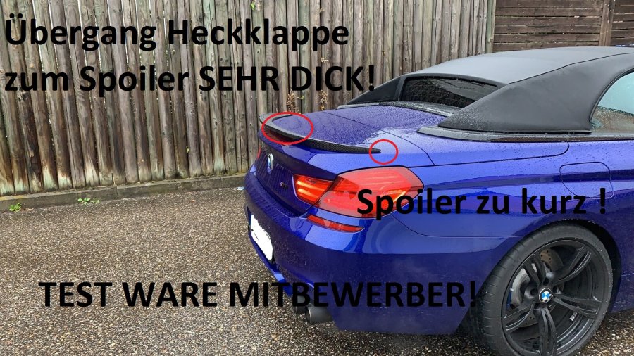 Cstar Carbon Gfk Heckspoiler Spoiler Kofferraum Lippe &auml;hnl Vorsteiner passend f&uuml;r BMW F12 M6 Cabrio