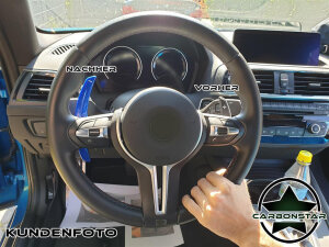 Cstar Schaltwippen Wippen Paddles Carbon Alu Blau passend für BMW F22 F23