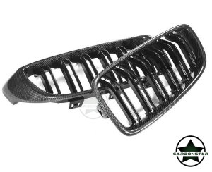 Cstar Carbon ABS Nieren Grill Doppelsteg Schwarz Hochglanz passend für BMW M4 F82 F83 M3 F80 F32 F33 F36