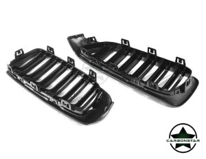 Cstar Carbon ABS Nieren Grill Doppelsteg Schwarz Hochglanz passend für BMW M4 F82 F83 M3 F80 F32 F33 F36