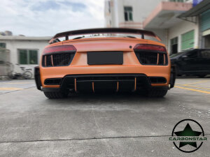 Cstar Fins Abdeckungen Stoßstange Hinten Carbon Gfk für Audi R8 4S 2015 - 2022