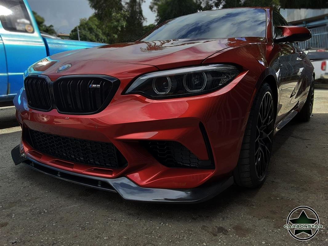 Cstar Carbon Gfk Frontlippe V-Style - Flaps, Splitter passend für BMW M2 F87 Competition