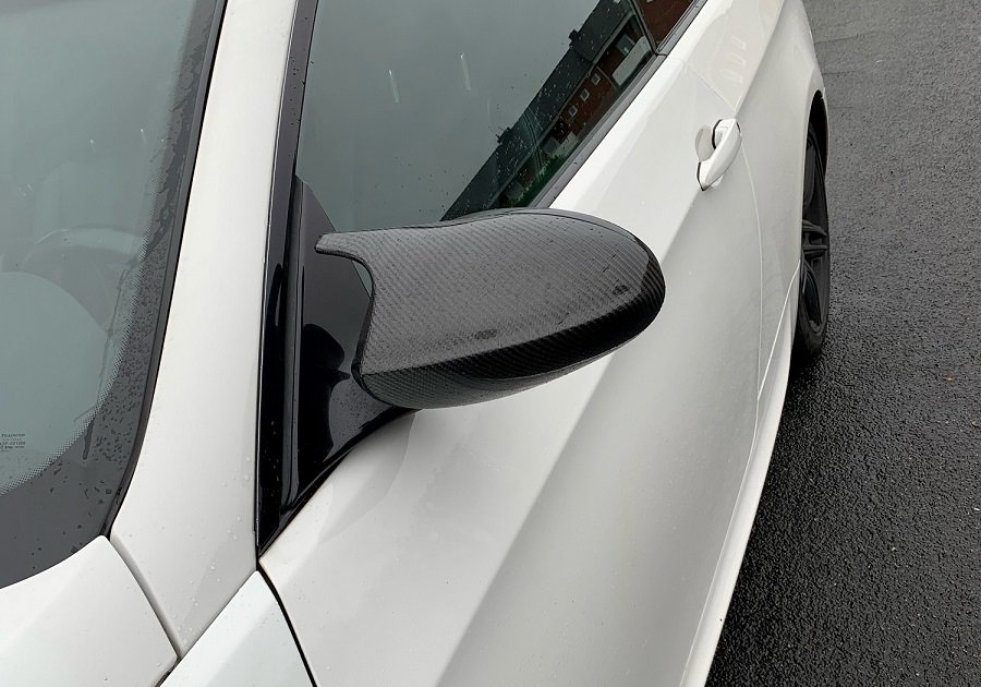 Sport Echt Carbon Außenspiegelkappen Abdeckung Set passt für BMW 1er E81  E82 E87 E88 3er E90