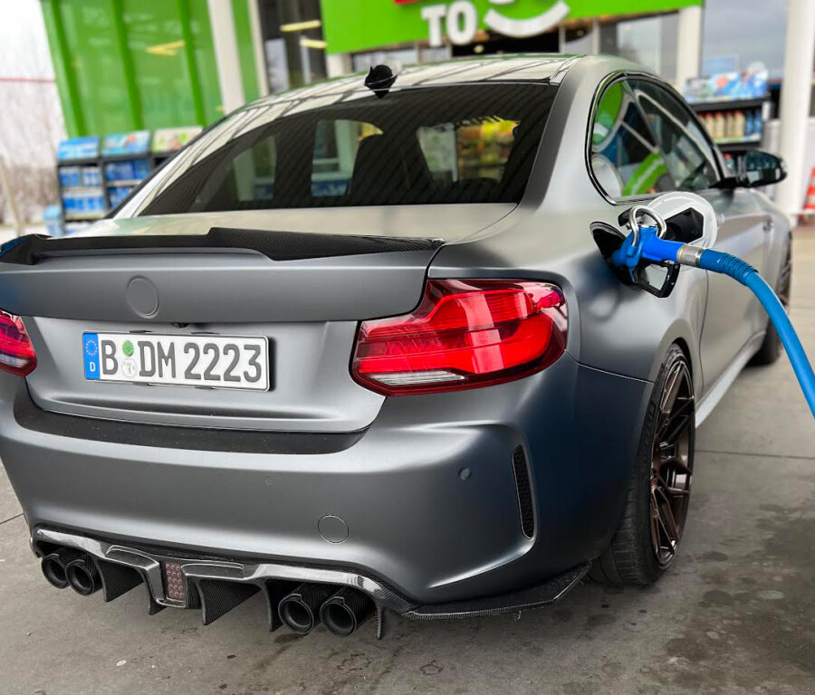 Cstar Carbon Gfk Heckdiffusor DTM F1 LED passend für BMW M2 F87 + Competition (Mit Seitenteilen)