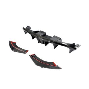 Cstar Carbon Gfk Heckdiffusor DTM F1 LED passend für BMW M2 F87 + Competition (Mit Seitenteilen)
