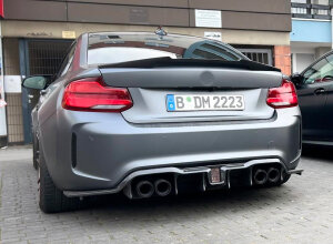 Cstar Carbon Gfk Heckdiffusor DTM F1 LED passend für BMW M2 F87 + Competition (Mit Seitenteilen)