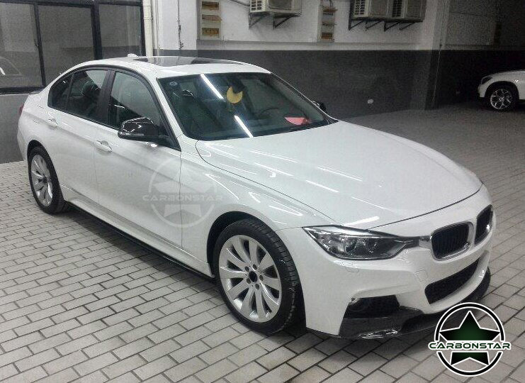 Cstar Frontlippe Splitter ABS Carbon Look Glanz passend für BMW F30 F31 M Paket LCI und vor LCI