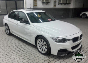 Cstar Frontlippe Splitter ABS Carbon Look Glanz passend für BMW F30 F31 M Paket LCI und vor LCI
