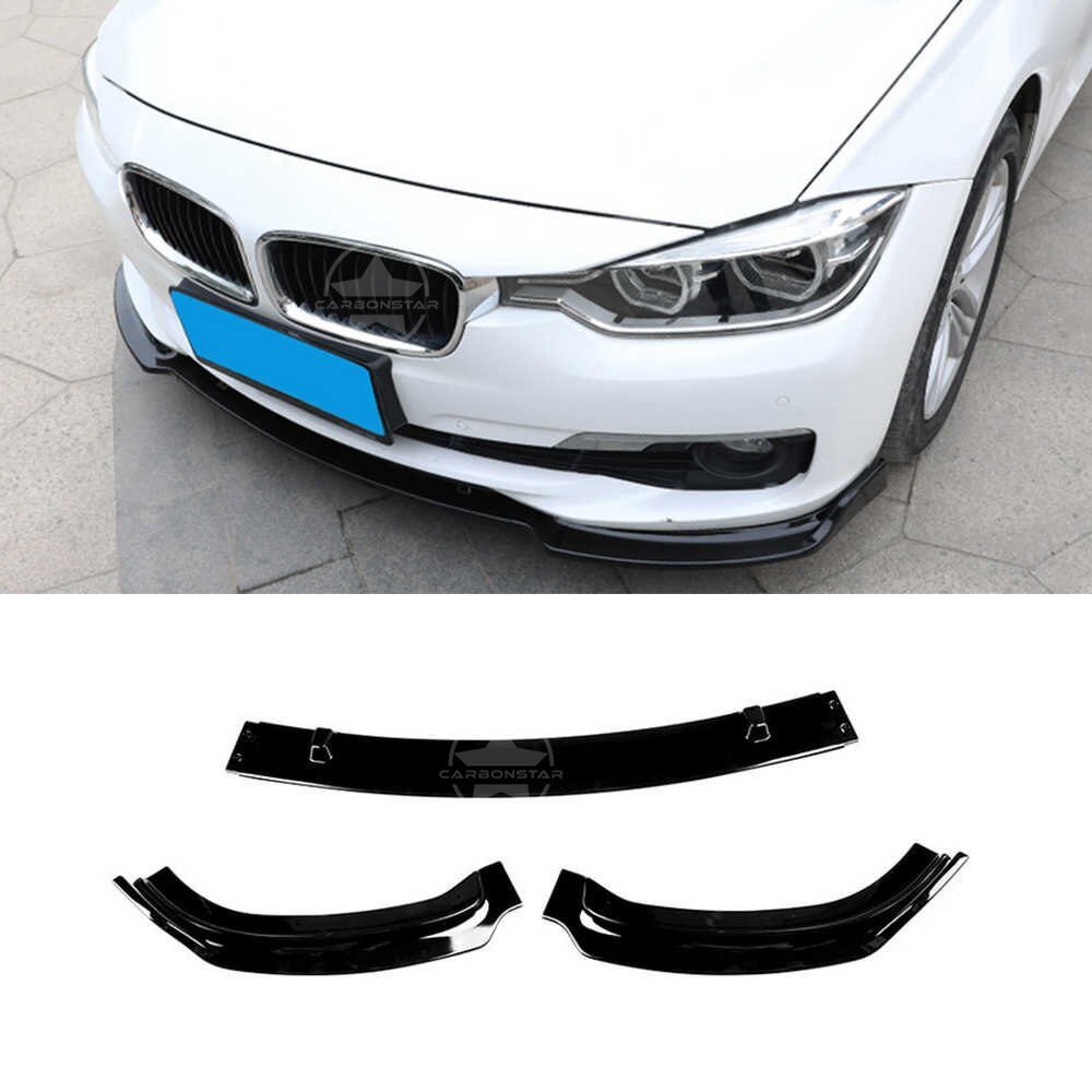 Cstar Frontlippe ABS 3tlg Carbon Look Glanz passend für BMW F30 F31 LCI OEM Stoßstange