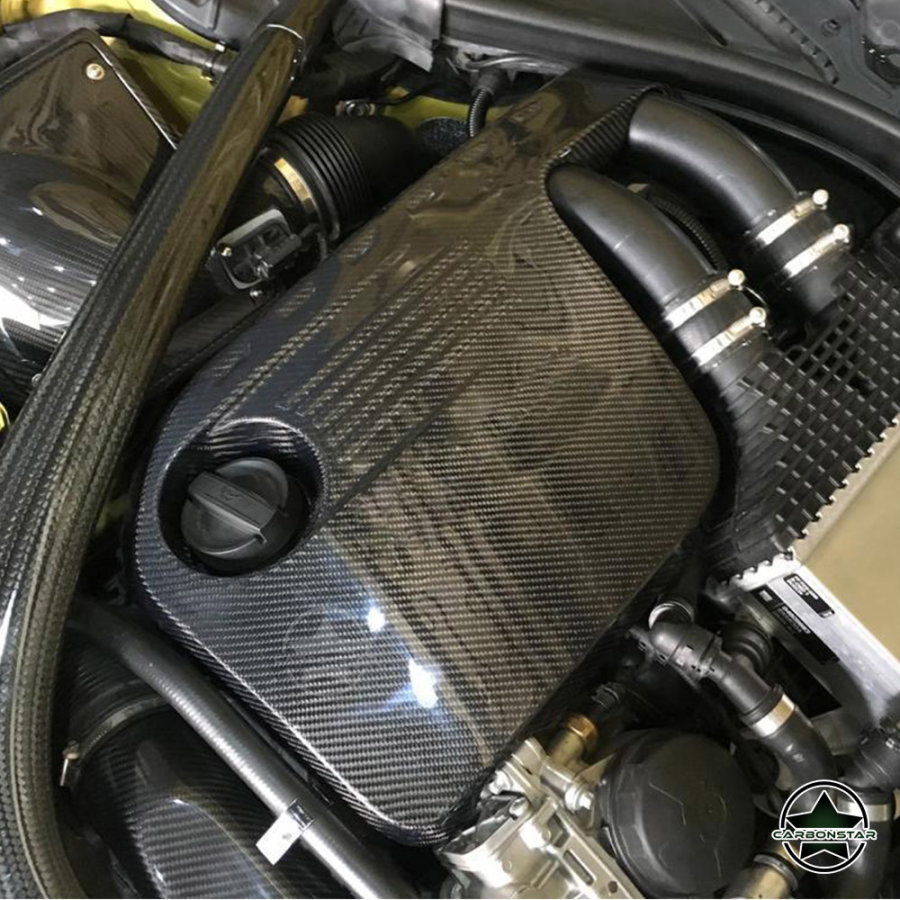 Cstar Carbon Gfk Motorabdeckung passend für BMW F80 M3 F82 F83 M4 F82 M2 Competition
