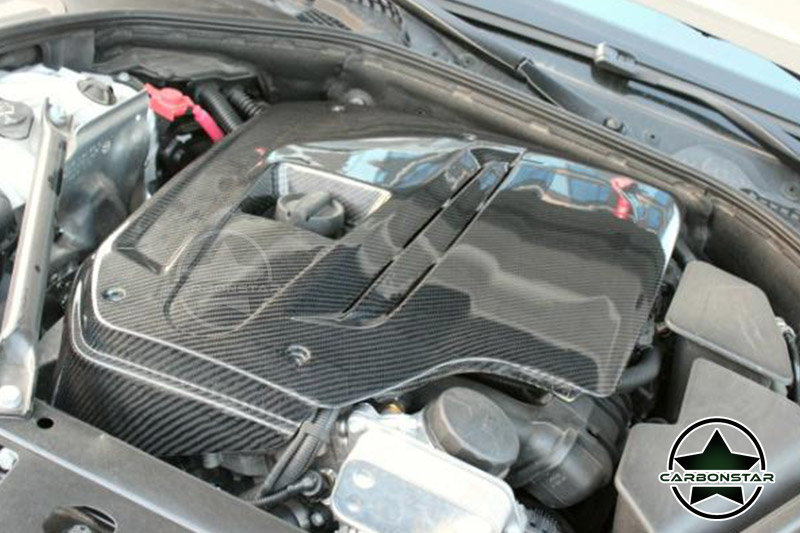 Cstar Carbon Gfk Motorabdeckung passens für BMW F10 F11 528i 535i 550i