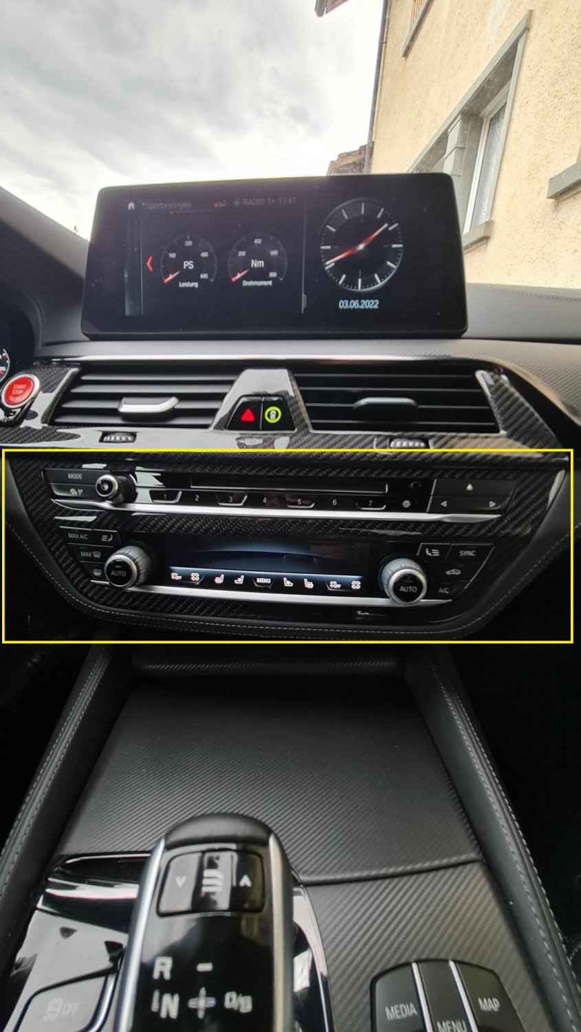 Cstar Carbon Radio Klima Abdeckung Cover passend für BMW G30 G31 F90 M5
