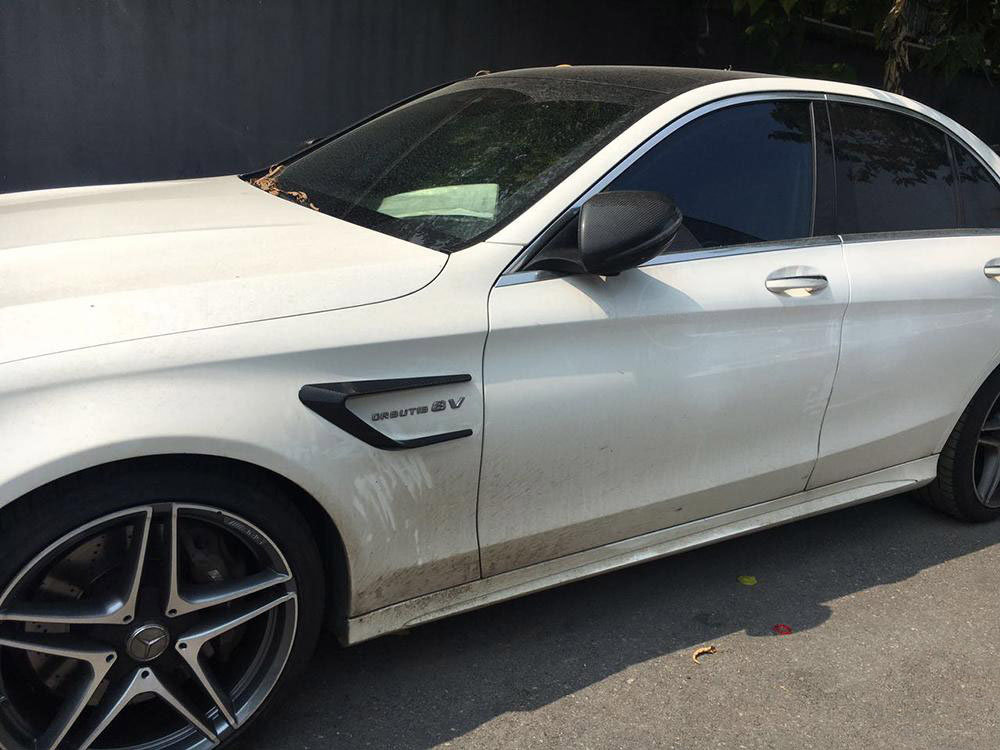 Cstar Carbon Gfk Canards Abdeckung vorne für Mercedes Benz W205 AMG Sportpaket C63 Limo