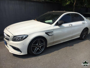Cstar Carbon Gfk Canards Abdeckung vorne für Mercedes Benz W205 AMG Sportpaket C63 Limo