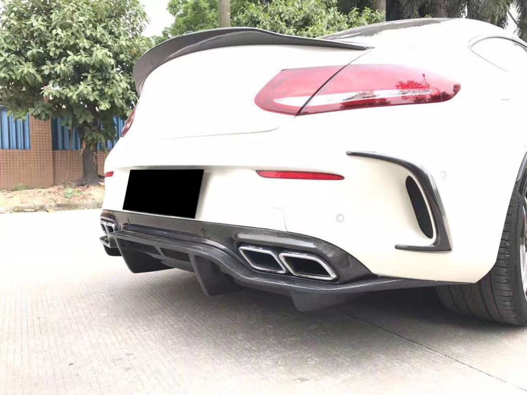 Cstar Carbon Gfk Heckdiffusor PSM für Mercedes Benz W205 C205 C63 C63S AMG Coupe