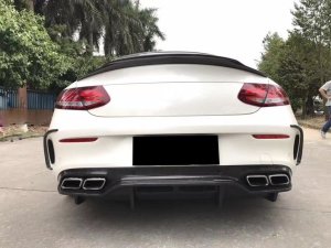 Cstar Carbon Gfk Heckdiffusor PSM für Mercedes Benz W205 C205 C63 C63S AMG Coupe