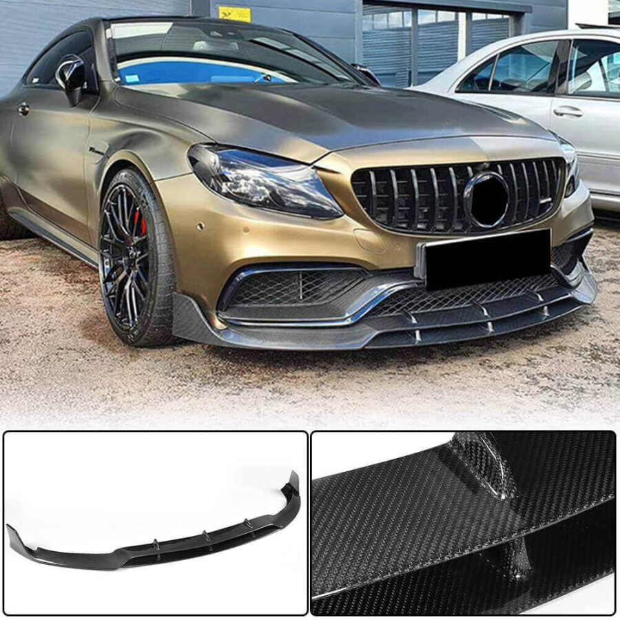 Cstar Carbon Gfk Frontlippe Typ B für Mercedes Benz W205 C205 C63 C63S AMG Coupe C-Klasse