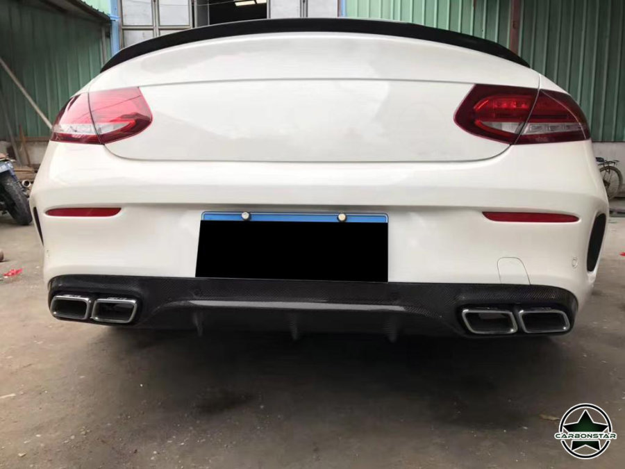 Cstar Carbon Gfk Heckdiffusor Typ OE für Mercedes Benz W205 C205 C63 AMG Coupe C-Klasse