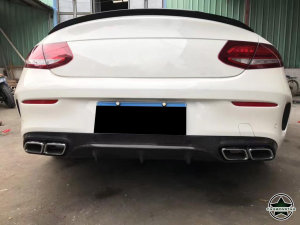 Cstar Carbon Gfk Heckdiffusor Typ OE für Mercedes Benz W205 C205 C63 AMG Coupe C-Klasse
