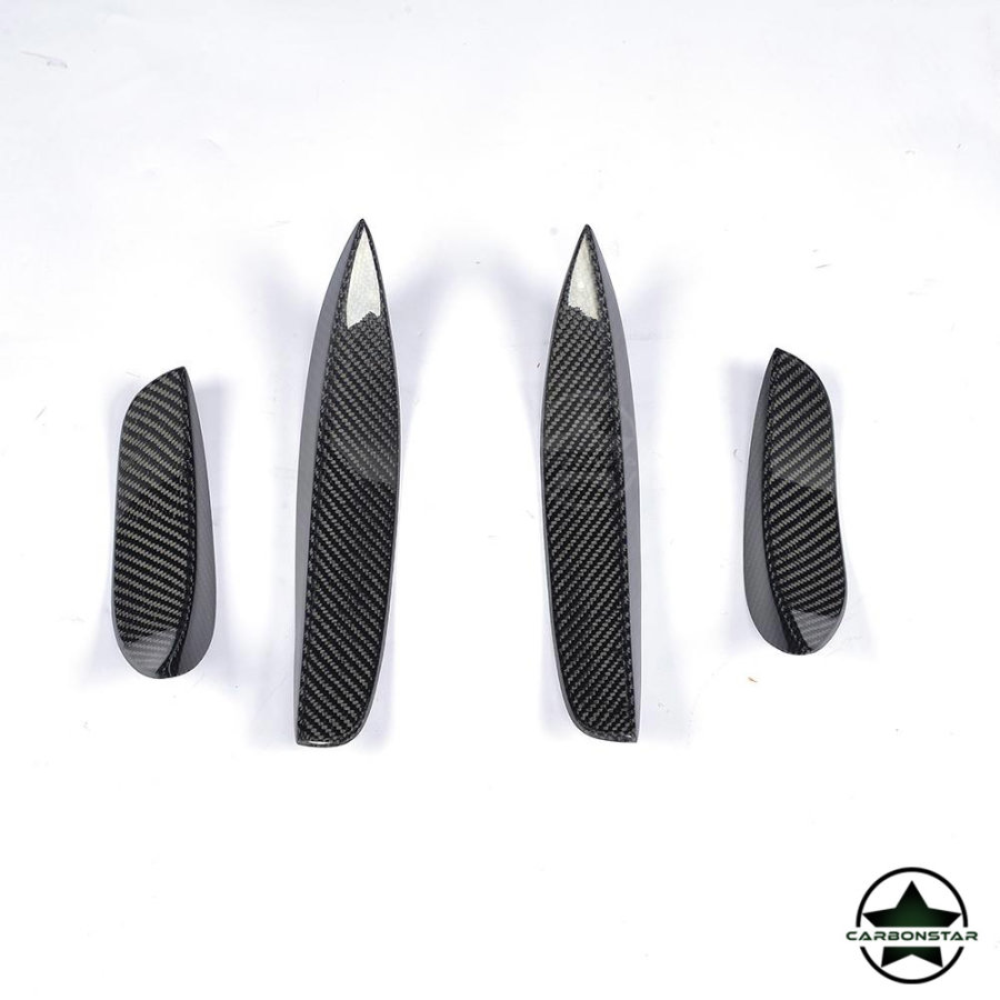 Cstar Carbon Gfk Canards Front für Mercedes Benz W205 C205 AMG Sportpaket C63 Coupe Limo