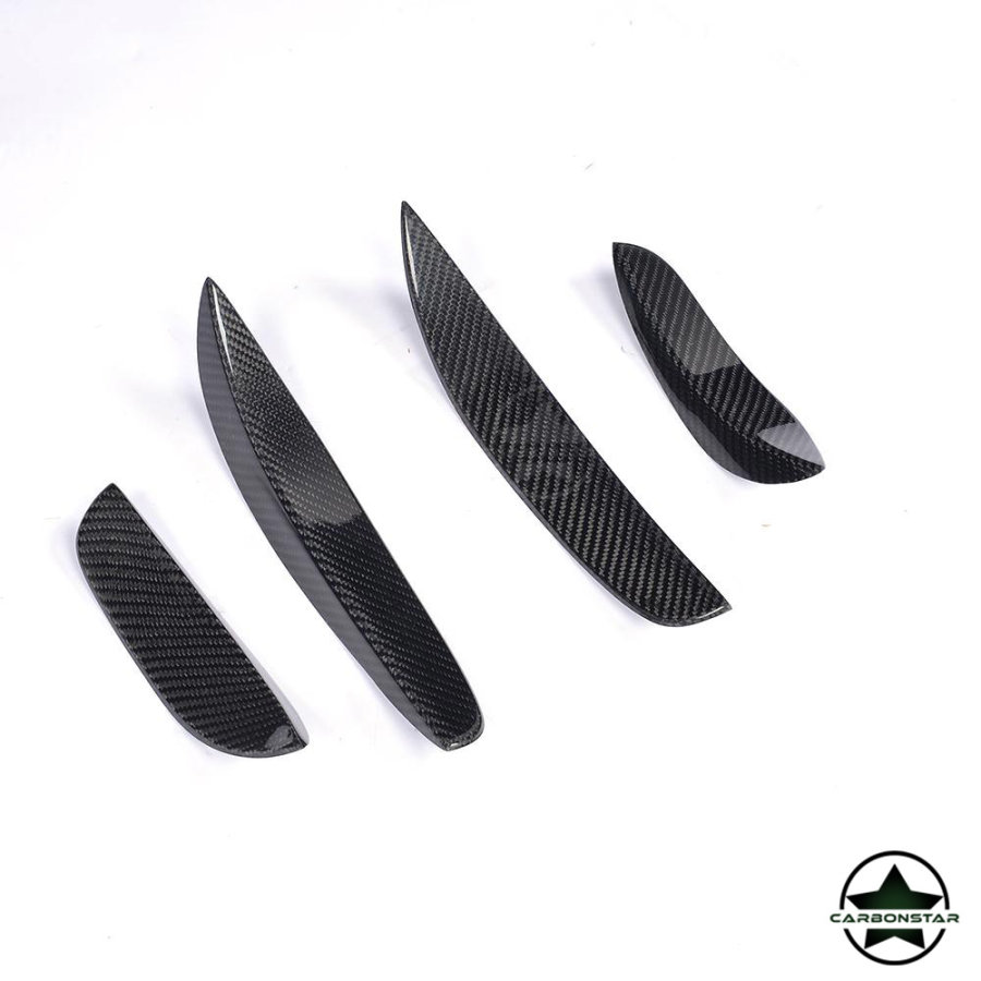 Cstar Carbon Gfk Canards Front für Mercedes Benz W205 C205 AMG Sportpaket C63 Coupe Limo