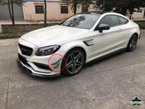 Cstar Carbon Gfk Canards Front für Mercedes Benz W205 C205 AMG Sportpaket C63 Coupe Limo